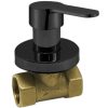 图片1 Hot Sale Concealed Cistern Inlet Brass Angle Stop Valve Stainless Steel Handle Flush Valves for Bathroom Kitchen Accessories