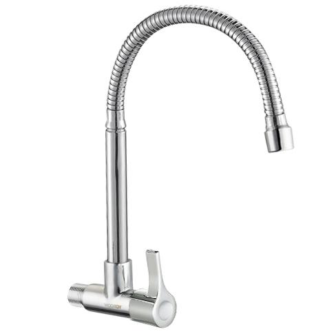 Rubinetto a parete di stile moderno di alta qualità Rubinetto con corpo in zinco per alberghi e giardini Corpo lungo Accessori per rubinetti in plastica