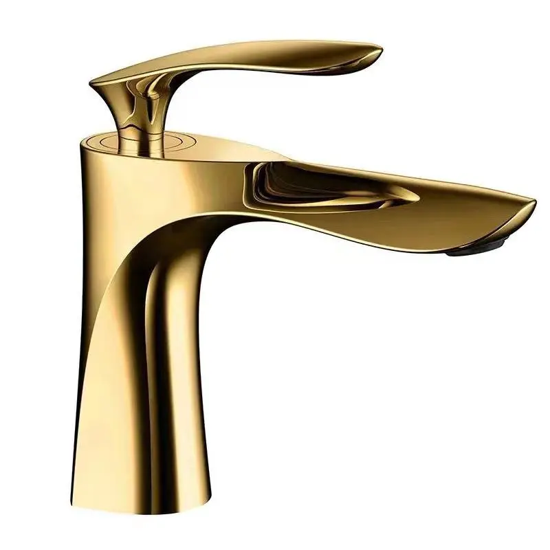 201 Robinet de lavabo monotrou en acier inoxydable Classic Zinc Thermostatic Hot/Cold Water Mixer Metered Faucets for Home Use