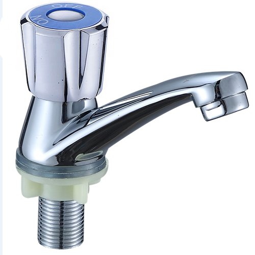 High Performance Single Cooling Knob Water Faucet Bibcocks Alloy Plastic Sleeve Iron Hexagonal Handle for Kitchen/Bathroom Use