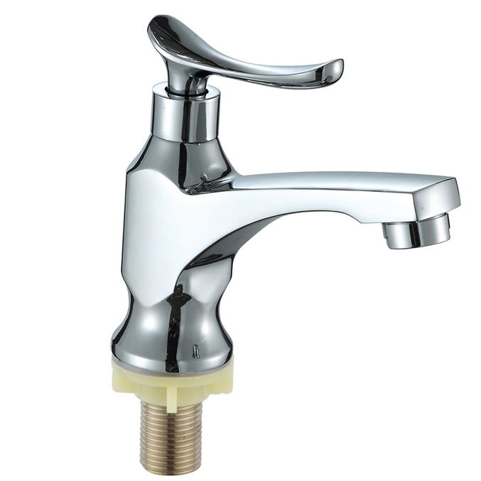 مصنع أدوات صحية بالجملة للأدوات الصحية - صنبور حوض ماء بارد مفرد صنبور حوض ماء بارد بمقبض واحد من سبائك الزنك