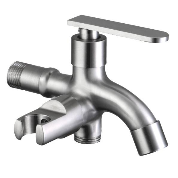 Facatory прямые продажи 304 нержавеющая сталь 2-сторонний кран шлифованные садовые ванные комнаты кран ручной душ головы слюнявчики En Suite для наружного внутреннего использования