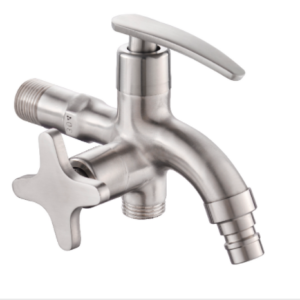 Modern Design 304 Stainless Steel Multi-Functional Basin Faucet Dual Control 2-Way Tap for Cold Water Drinking Garden Metal Tap