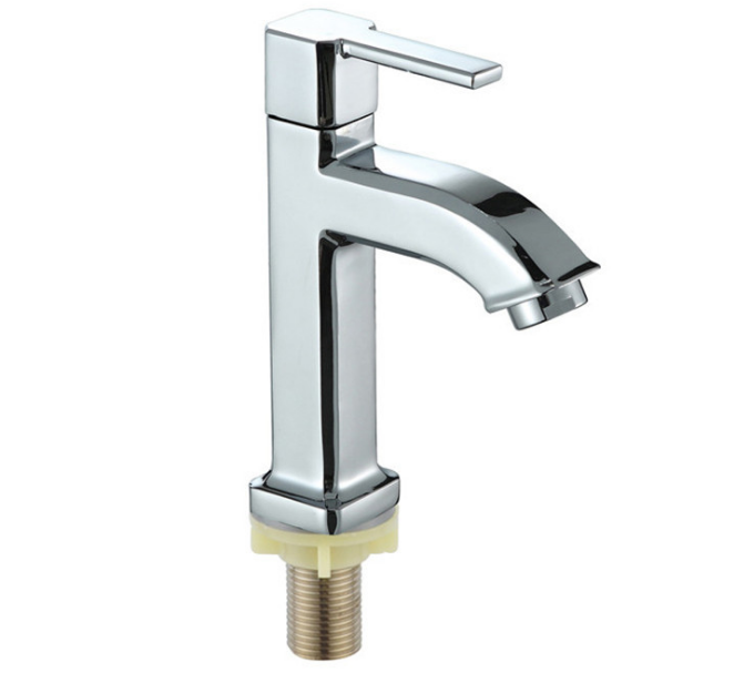 مصنع أدوات صحية بالجملة للأدوات الصحية - صنبور حوض ماء بارد مفرد صنبور حوض ماء بارد بمقبض واحد من سبائك الزنك