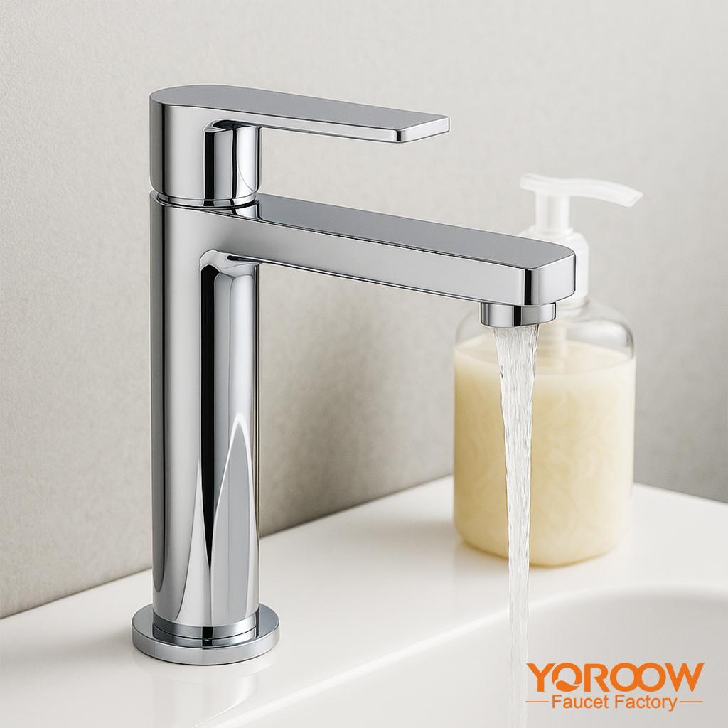 Предложение по дизайну минималистичного смесителя для раковины с гальваническим покрытием из сплава