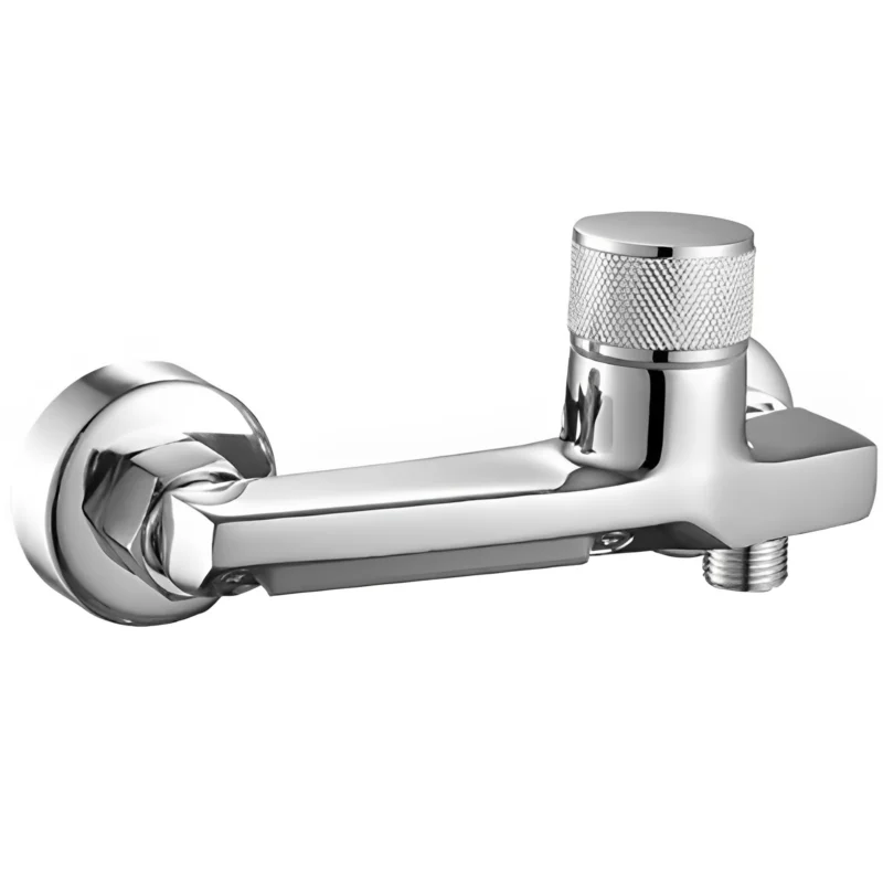 Robinet de douche mural moderne en cuivre à une poignée Design élégant Baignoire Douche Bassin Evier Mitigeur Robinet de douche en céramique alliage tendance