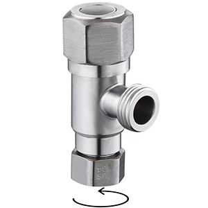 Wholesale Factory Stainless Steel Brushed G1/2 Angle Stop Valve 304 Bathroom Faucet Accessory for Kitchen Use Angle Cock Valve