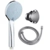 3 WholesaleHandheld Adjustable Full Plastic ABS Showerset Hotels Bathroom Faucet Accessory Three-Piece Showerhead System