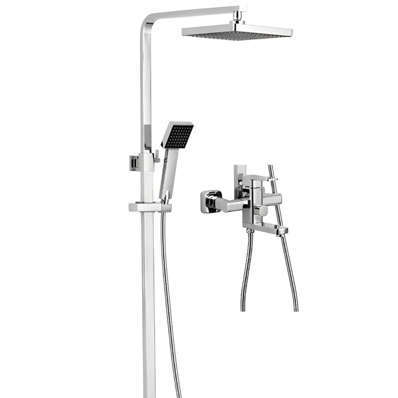 Contemporary Style Rainfall Shower Faucet Custom Ceiling Design Soft Rain Brushed Nickel Finish Modern Brass Bathroom Water