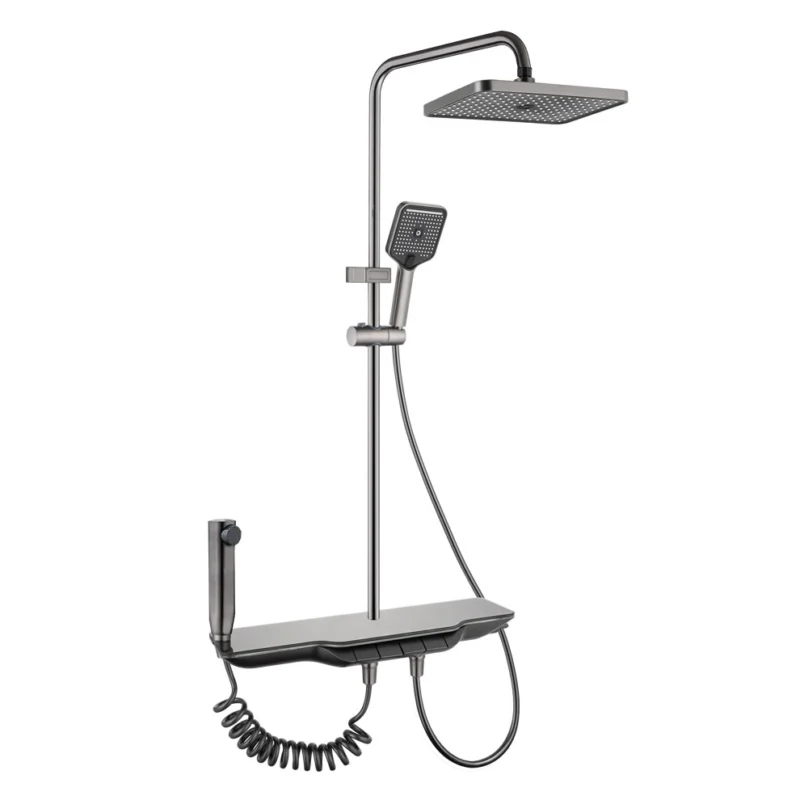 سعر جيد ماء بارد وساخن مختلط منزلي بمقبض واحد صمام سيراميك كروم بمقبض واحد صمام دش مصقول من الكروم مجموعة صنابير دش الاستحمام المطري