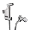 WPS图片(1) Hot Price Wall Mounted 304 Stainless Steel Bidet Set High Pressure Handheld Bidet Sprayer for Toilet Women's Cleaning Bathroom