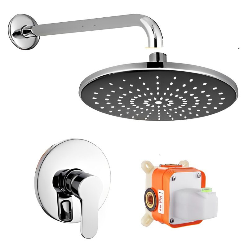Cost-Effective Outdoor Concealed Shower Set Cold Hot Water Pre-Embedded Boxes Rainfall Shower Mixer Bathroom Faucet Accessories