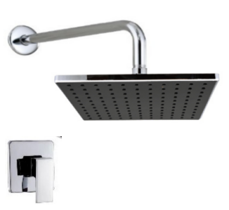 Современный дизайн Настенный латунный скрытый душевой комплект с мягкой струей холодного и горячего режимов без встраиваемого блока