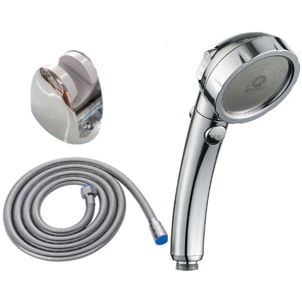 Adjustable Bath Faucet Accessory Water Saving Rainwater Showerhead for Home & Hotel Full Plastic Three-Piece Bathroom Set