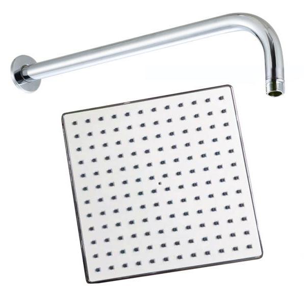 مجموعة رأس دش مربعة مطلية بالكروم مطلي بالكروم بسعر جيد مع ملحقات صنبور حمام محمول باليد للاستخدام المنزلي