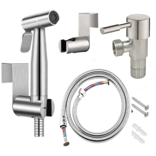 Современная нержавеющая сталь SUS 304 никель матовый промывки кран аксессуары портативный ручной биде спрей для ванной комнаты