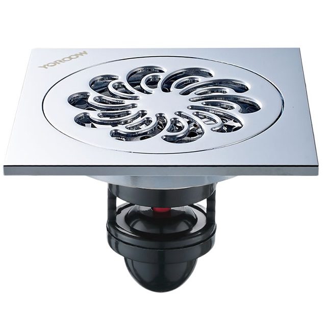 Factory Direct Brass Kitchen Bathroom Drain Square Trench Slots Electroplated Anti-Odor Floor Drain Magnetic Levitation Hotels