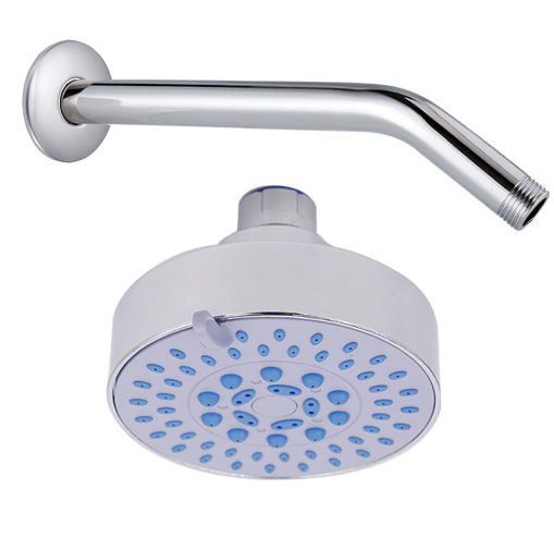 مخرج المصنع رأس دش محمول باليد أنبوب ABS أنبوب ABS 25 سم - 45 درجة غطاء فولاذي مزخرف بغطاء فولاذي مزخرف - مجموعات صمامات دش مخفية صنابير حوض الاستحمام