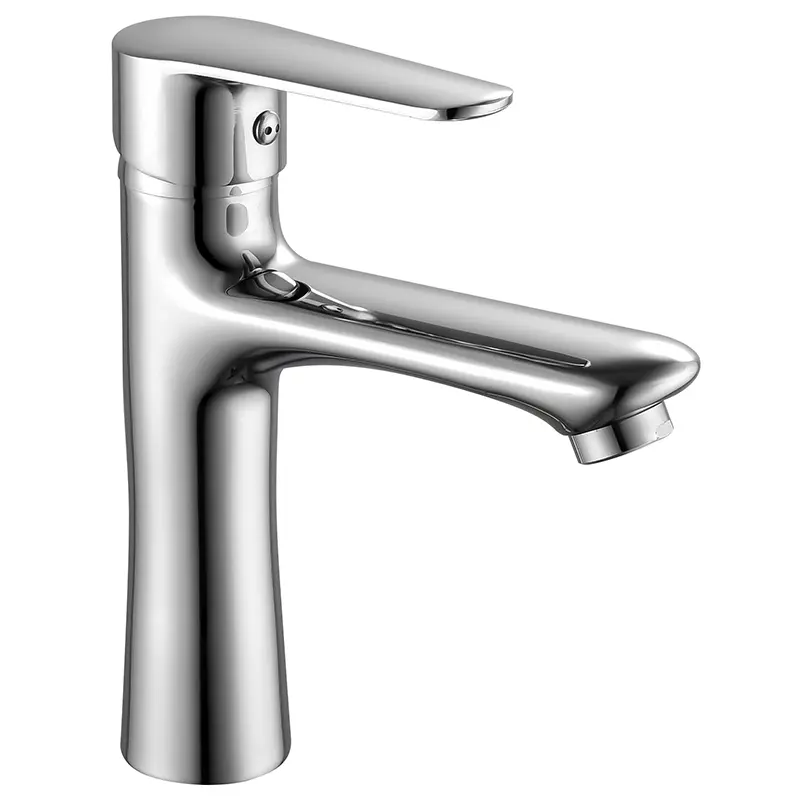 Modern Gun Gray Zinc Single-Hole Single-Handin Basin Faucet Hot Cold Water Mixer Deck Mounted for Bathroom Wash Basin Tap