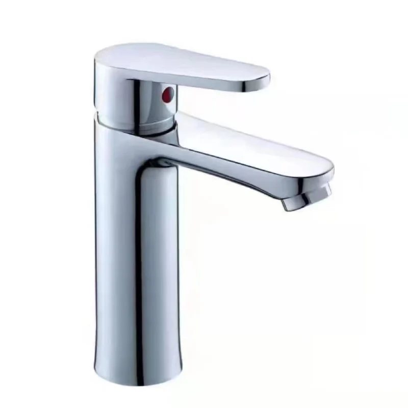 Vintage Single Lever Zinc Alloy Basin Faucet Hot & Cold Water Mixer Tap with Single Hole Mounting for Bathroom Use