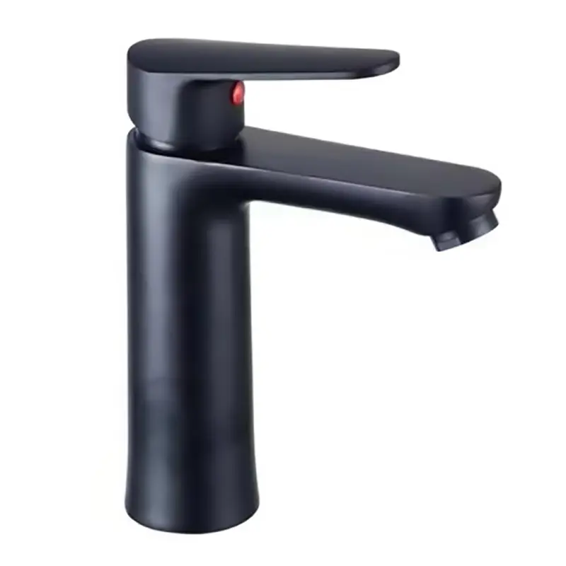 Vintage Single-Hole Deck Mount Basin Faucet Hot Cold Water Mixer Tap Black Wash Basin Faucet for Hotels Villas