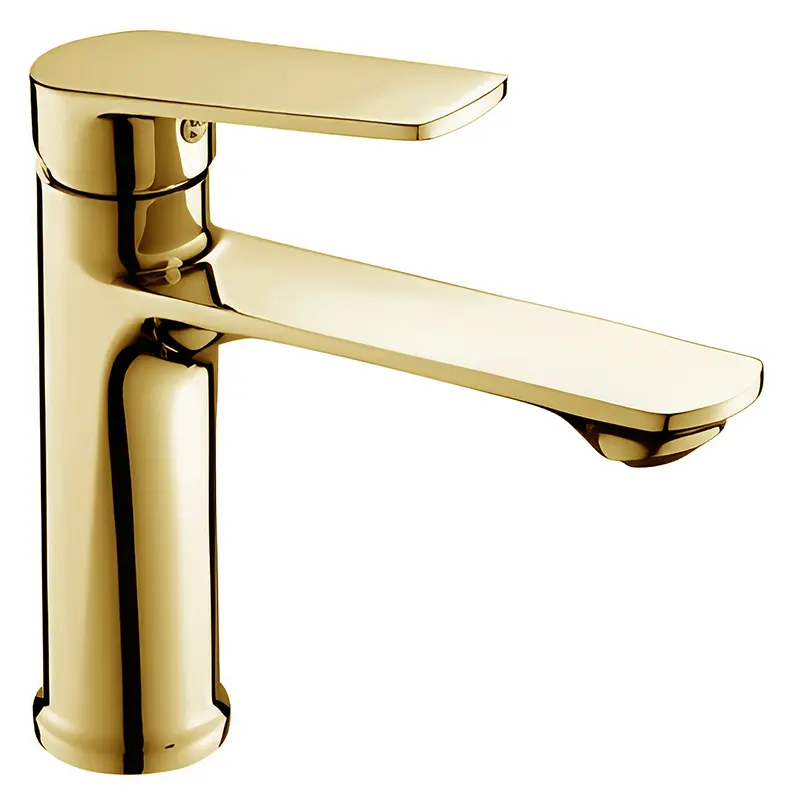 Premium Quality Single Hole Mount Gold Basin Faucets Thermostatic Handle Faucet with Hot Cold Water for Bathrooms