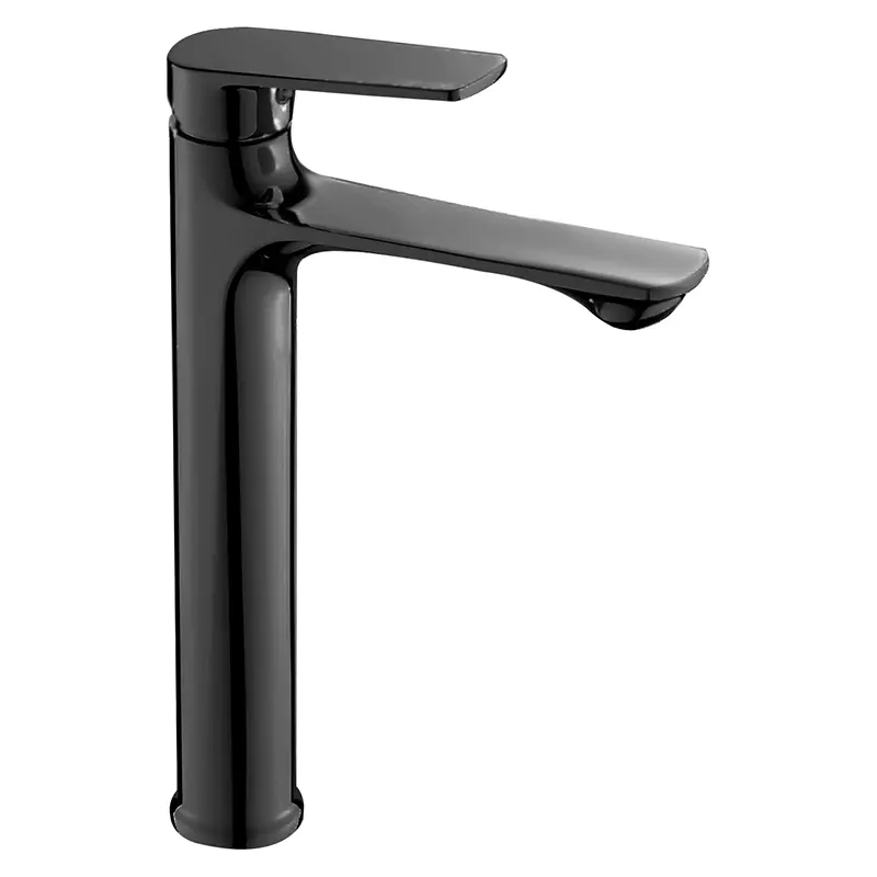Good Price Black Thermostatic Basin Tap with Ceramic Valve Core Long Spout & Single Hole Mount for Bathroom Hotel or Villa