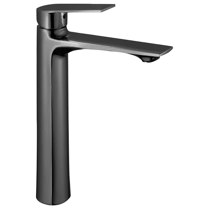 Fancy Black Single-Hole Basin Taps Hot and Cold Mixer Faucet with Ceramic Valve Core for Bathroom