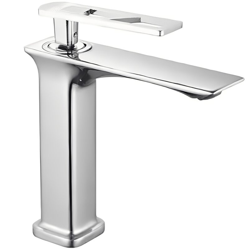 Modern Single-Hole Deck Mounted Zinc-Alloy Basin Faucet Taps Ceramic Valve Mixer Hot and Cold Mixe Single Handle for Hall Bedroom Use