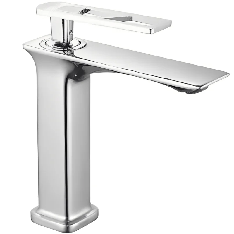 Modern Single-Hole Deck Mounted Zinc-Alloy Basin Faucet Taps Ceramic Valve Mixer Hot and Cold Mixe Single Handle for Hall Bedroom Use
