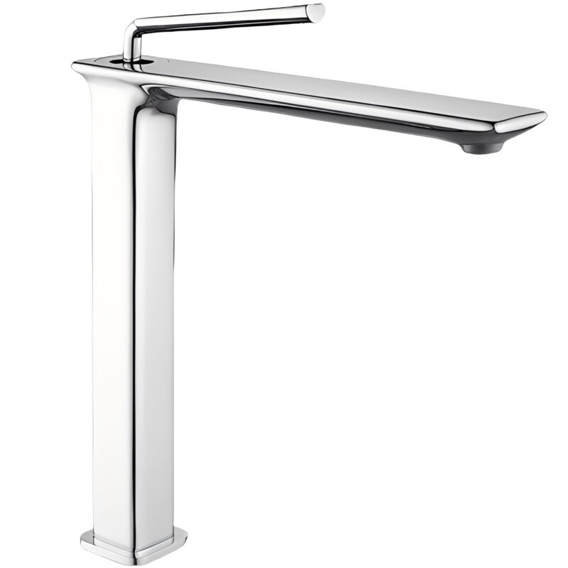 Universal Rotating Single Handle Zinc Alloy Thermostatic Metered Tall Ceramic Valve Core Deck Mounted Bathroom BasinFaucet