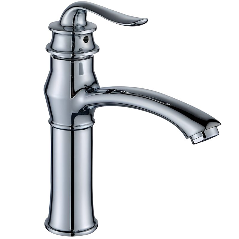 Modern Chrome  Single-Hole Thermostatic Bathroom Wash Hand Basin Faucet with Lever Ceramic Valve Core for Hall and Home Use