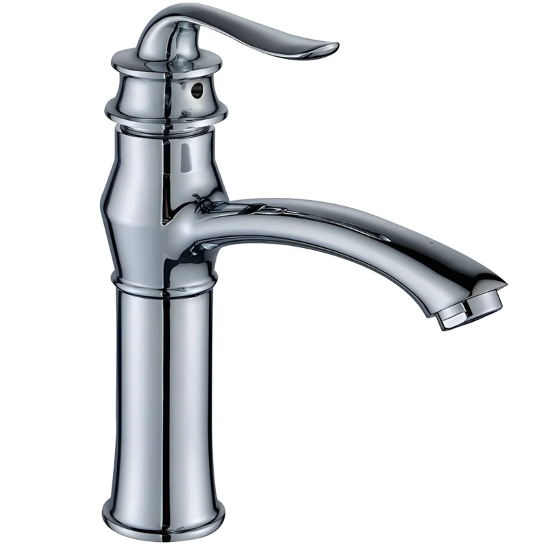 Modern Chrome Single-Hole Thermostatic Bathroom Wash Hand Basin Faucet with Lever Ceramic Valve Core for Hall and Home Use