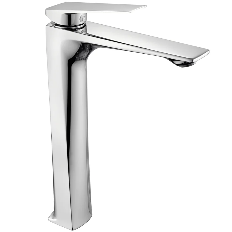 High-Quality Zinc-Alloy Bathroom Basin Faucet Chrome Finish Single Handle Deck Mount Ceramic Hot/Cold Water Polished Surface Single