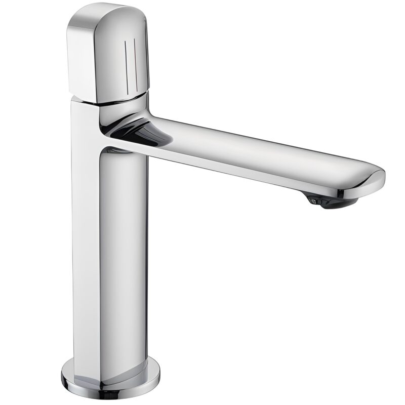 Modern Thermostatic Basin Taps Faucet Mixer Zinc Basin Faucet with Ceramic Valve Core for Hotels and Hospitals Deck Mounted