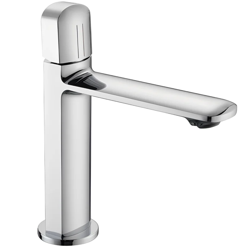 Modern Thermostatic Basin Taps Faucet Mixer Zinc Basin Faucet with Ceramic Valve Core for Hotels and Hospitals Deck Mounted