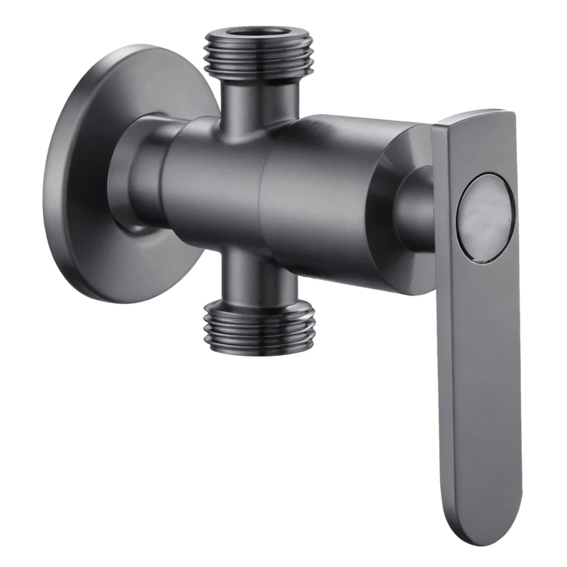 Factory Outlet Stainless Steel 1/2 Inch Two Way Angle Valve for Bathroom Use in Apartments & Hotels with Easy Installation