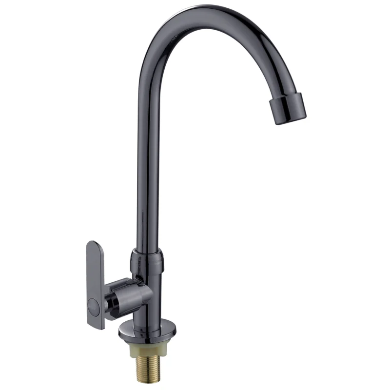 Economicn Commercialary Kitchen Sink Faucet Cold Water Zinc-Alloy with Brass Valve Core Pull Out Deck Mounted for Restaurants